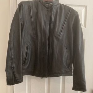 Womens leather riding jacket